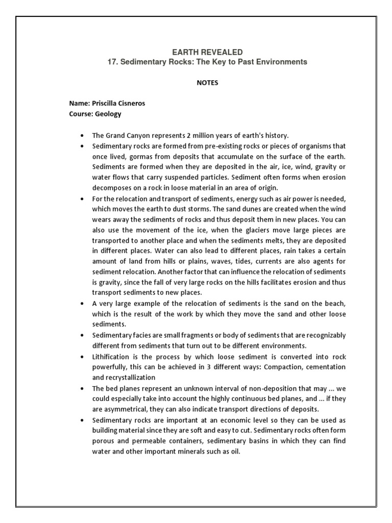 Sedimentary Rocks and Their Importance | PDF | Sedimentary Rock | Sediment
