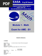 EASA Exam - Module 01 Math