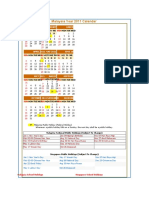 Malaysia Year 2011 Calendar & 2012