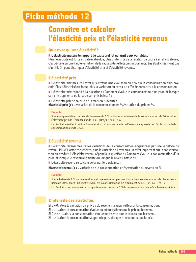 Elasticites Pdf Pdf Elasticite Economie Economie