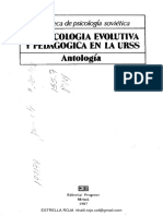 Antologia LA PSICOLOGIA EVOLUTIVA Y PEDAGOGICA EN LA URSS