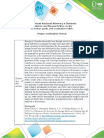 Universidad Nacional Abierta y A Distancia Academic and Research Vice-Rector Activities Guide and Evaluation Rubric Project Evaluation Format
