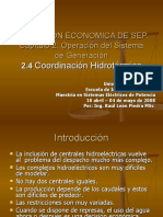 2.4 Coordinación Hidrotérmica