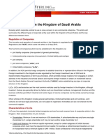 Company Types in the Kingdom of Saudi Arabia SA 022017