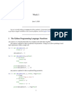 Week 1: 1 The Python Programming Language: Functions