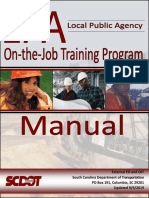 SCDOT LPA On-the-Job Training Manual