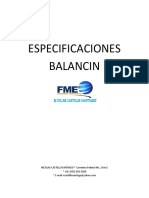 Especificacones Balancin 8.5