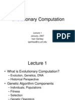 Evolutionary Computation: January, 2007 Ivan Garibay Igaribay@cs - Ucf.edu