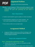 Assignment Problem