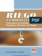 Riego en Horticultura. Guía para La Instalación de Pequeños Sistemas de Riego PDF