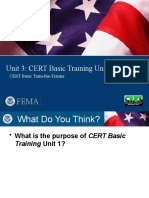 Unit 3: CERT Basic Training Unit 1 Review