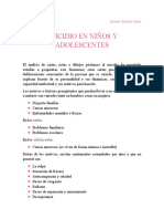 Suicidio en Niños y Adolescentes