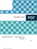 Word 2016 - Chapter 5