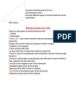  - Electrochemical cells(1)