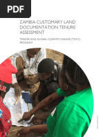 Zambia Customary Land Documentation Tenure Assessment: Tenure and Global Climate Change (TGCC) Program