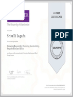Srivalli Lagudu: Course Certificate