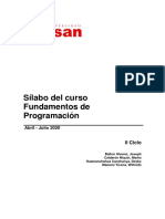 Fundamentos de Programación (Silabo 2020-1)