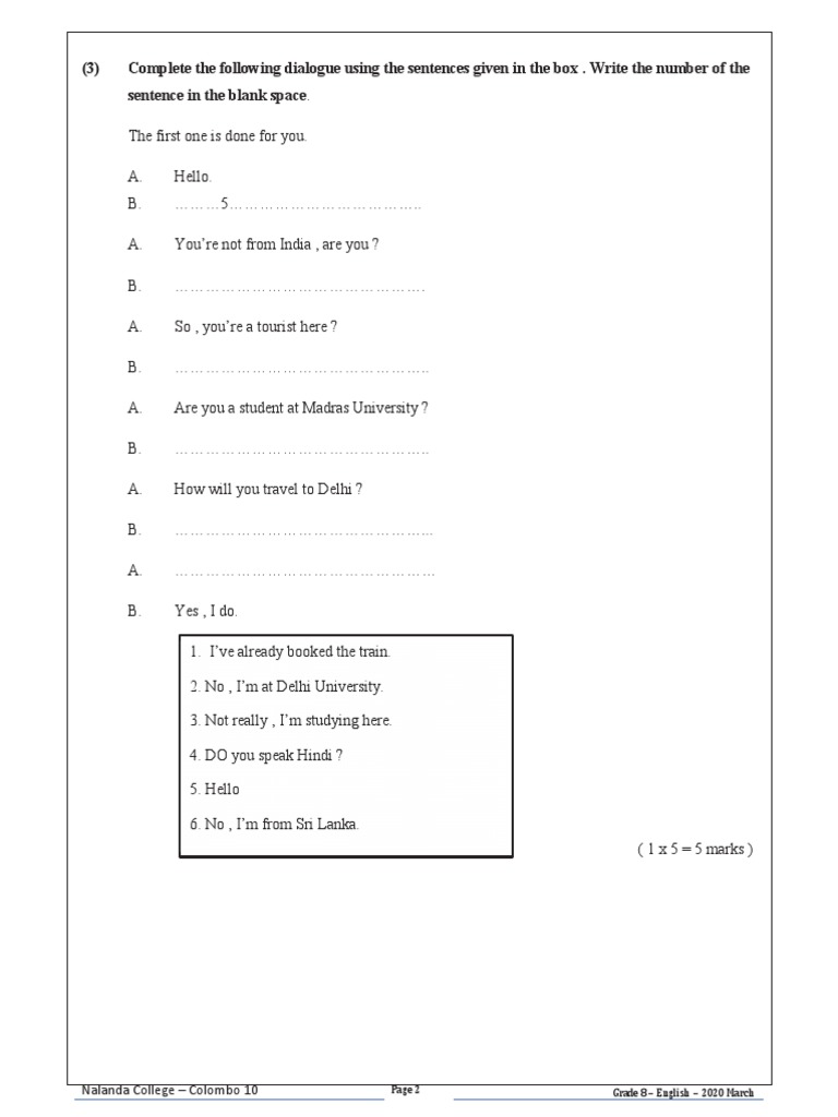 English 8 (Correction) - 8-2 | PDF