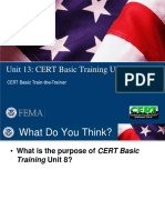 Unit 13: CERT Basic Training Unit 8 Review