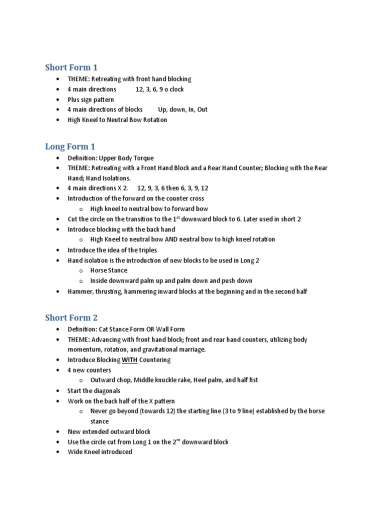 Kenpo Forms & Sets | PDF | Nature