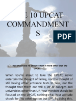 The 10 Upcat Commandment S