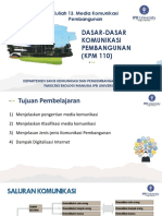 Kuliah 13 Media Komunikasi Pembangunan PDF