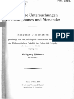 DITTMAR, Sprachliche Untersuchungen Zu Aristophanes U. Menander, 1933