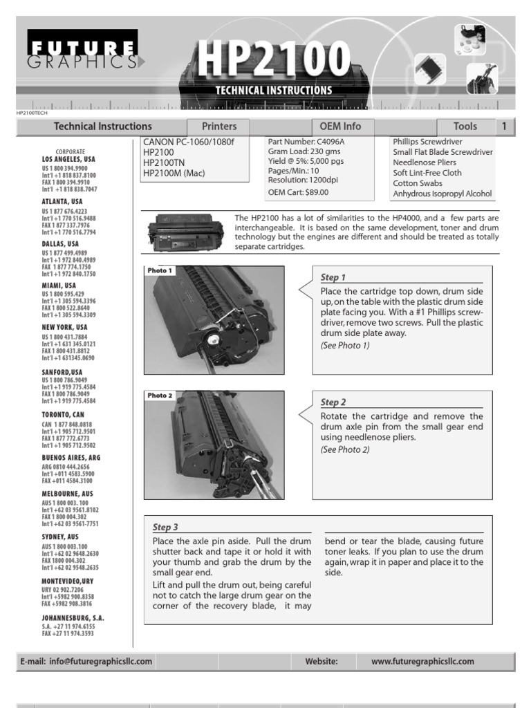 Technical Instructions 1: Printers OEM Info Tools | PDF | Electrical ...