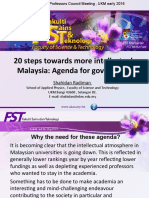 20 Steps Towards More Intellectual Malaysia: Agenda For Goverment