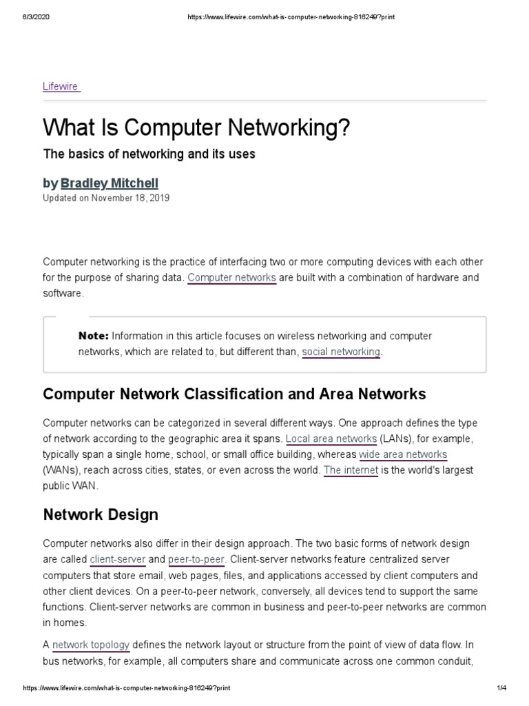What Is Computer Networking 816249 PDF | PDF | Client–Server Model ...