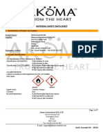 Material Safety Data Sheet: 1 - Identification of Product and Supplier Garlic Essential Oil Akoma International (UK) LTD