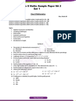 CBSE Class 8 Maths Sample Paper SA 2 Set 1
