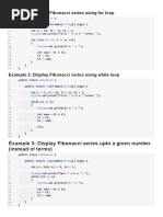 Example 1: Display Fibonacci Series Using For Loop