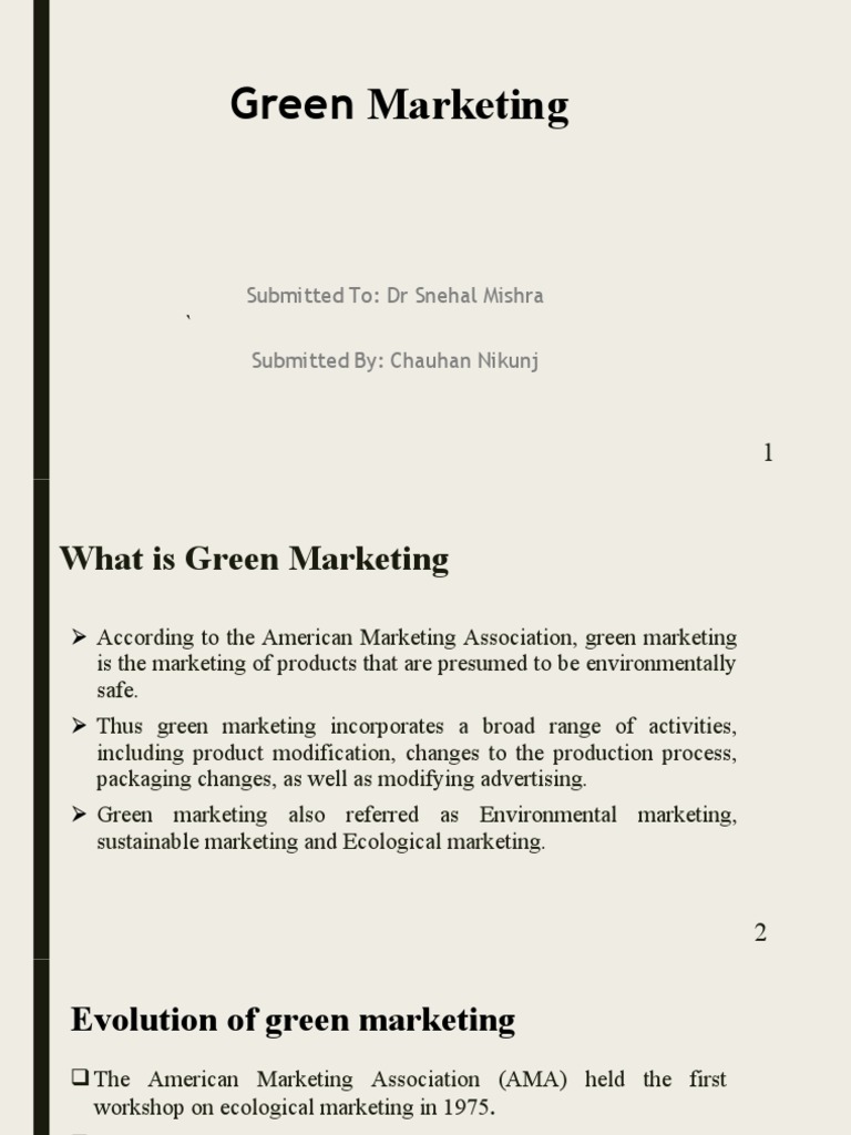 GREEN MARKETING PROJECT TOPICS PDF visual data 3