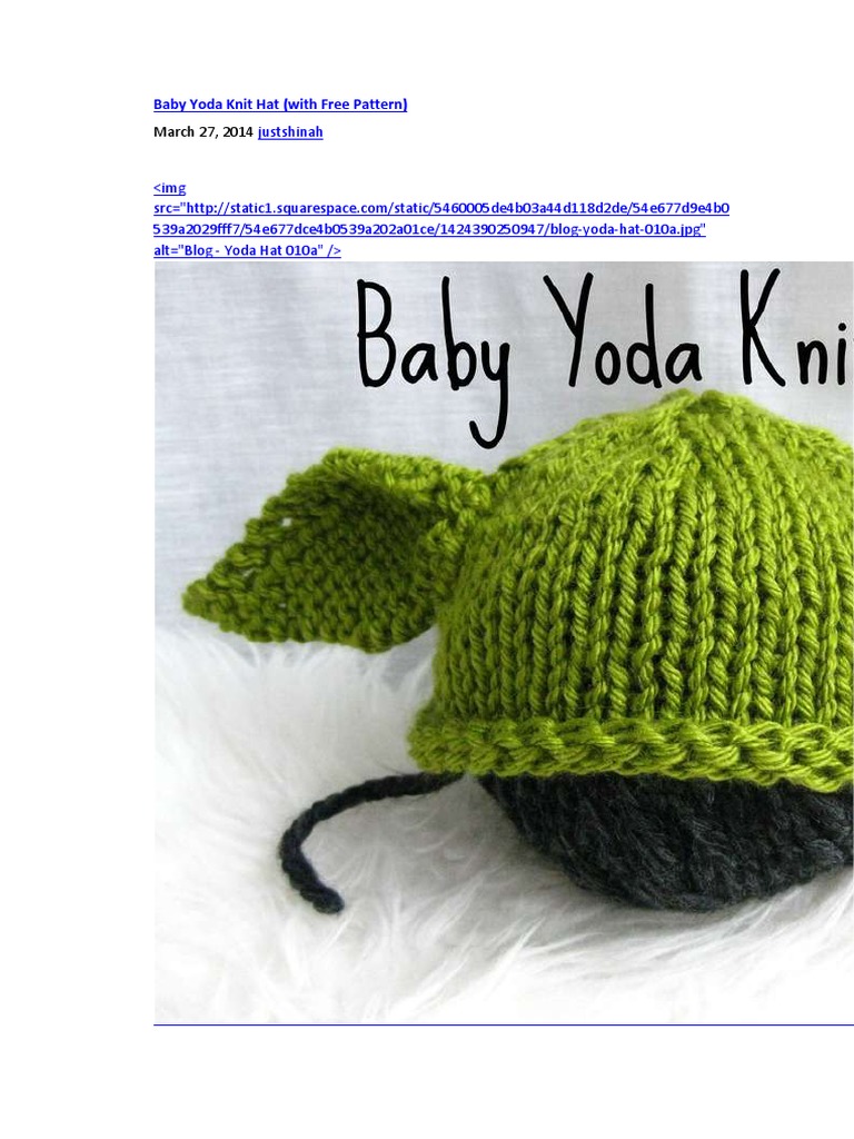 baby yoda stocking cap