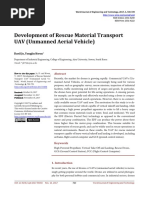 Development of Rescue Material Transport UAV (Unmanned Aerial Vehicle)