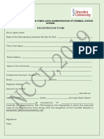 Registration Form, NCCL MARCH, 2019