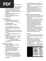 URINARY CRYSTALS Notes