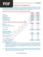 Question 75: Basic Consolidation: Profit For The Year 9,000 3,000