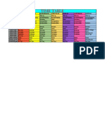 Time Table: Time/Day Monday Tuesday Wednesday Thrusday Friday Saturday Sunday
