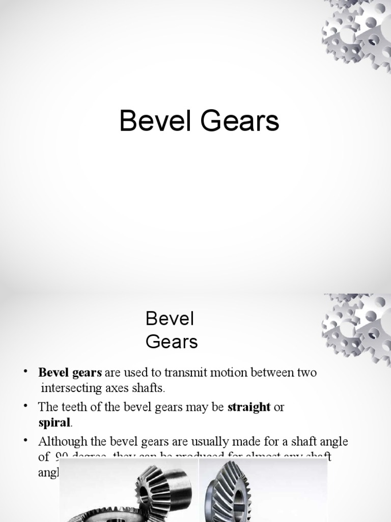 Bevel Gears PDF Gear Mechanical Engineering