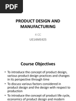 Product Design and Manufacturing: UE14ME425