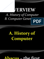 OVERVIEW of HISTORY of COMPUTER