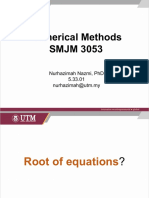 Numerical Methods SMJM 3053: Nurhazimah Nazmi, PHD 5.33.01 Nurhazimah@Utm - My
