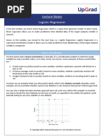 Logistic Regression Lecture Notes