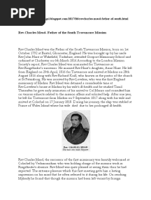 Rev - Charles Mead-Father of The South Travancore Mission