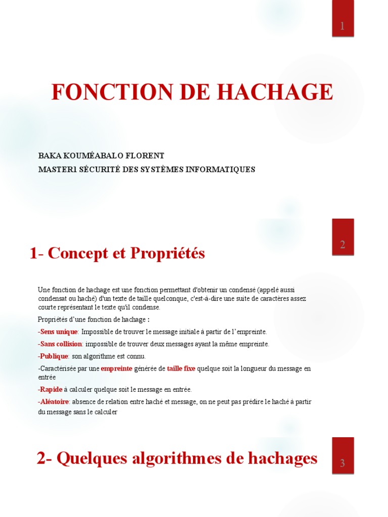 Fonction de Hachage et Sécurité | PDF | Secret | Communications militaires