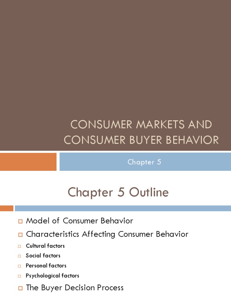 Consumer Markets & Buyer Behavior Insights | PDF | Consumer Behaviour ...