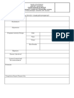 Activity Completion Report Program/Activity Title Facilitator/s