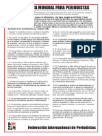 Carta Ética Mundial para Periodistas: Principios de la FIP